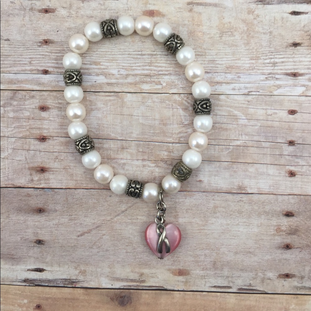 Sweet Simple Breast Cancer Awareness Bracelet